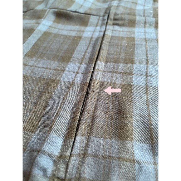 Hell Bunny Vixen Doralee Pencil Dress Peter Pan Collar Navy Black Plaid Retro XL - Picture 8 of 16